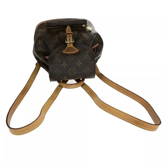 LOUIS VUITTON Mini Montsouris Backpack Bag Monogram Leather Brown main image 16